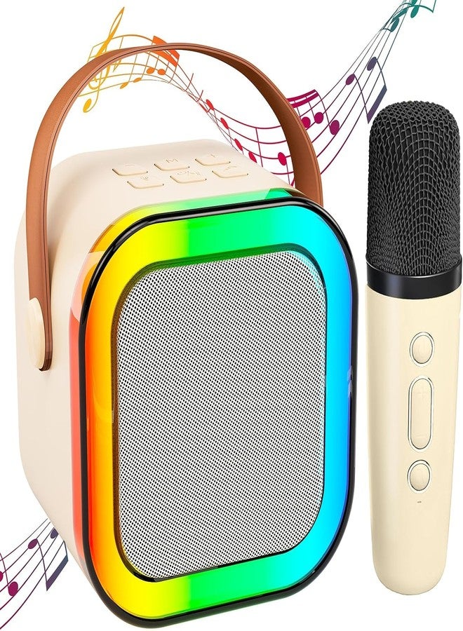 LAALIYA Portable Bluetooth Karaoke Speaker with Wireless Microphone and LED Lights, Rechargeable Mini Singing System for Kids, Boys, Girls and Adults, Ideal for Home, Parties and Gifting - Image 1